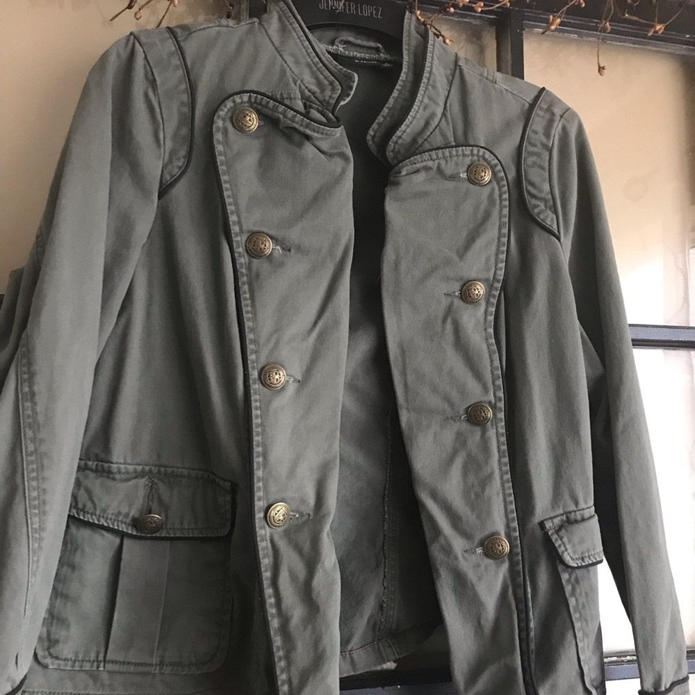 a.n.a. Green camo military jacket